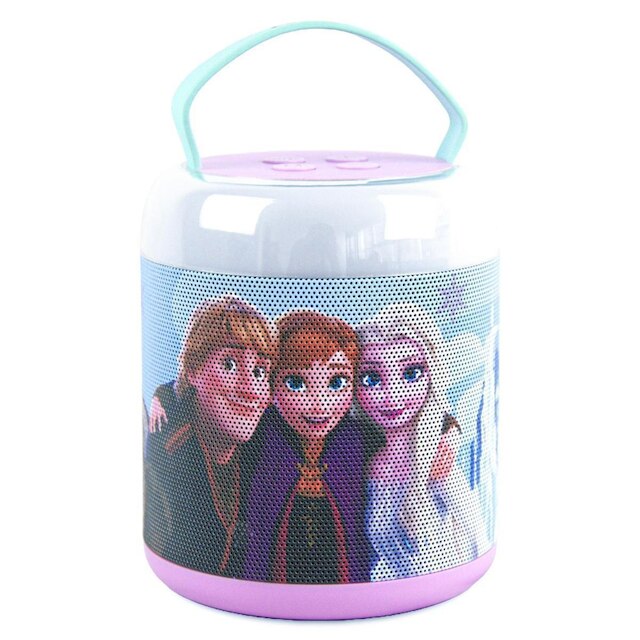 Mini Karaokê Disney Frozen Com Microfone Sem Fio e Luzes Coloridas