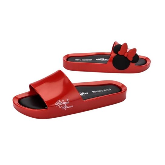 Minnie Rosa Mini Melissa Minnie Vermelha Sandália Infantil Da