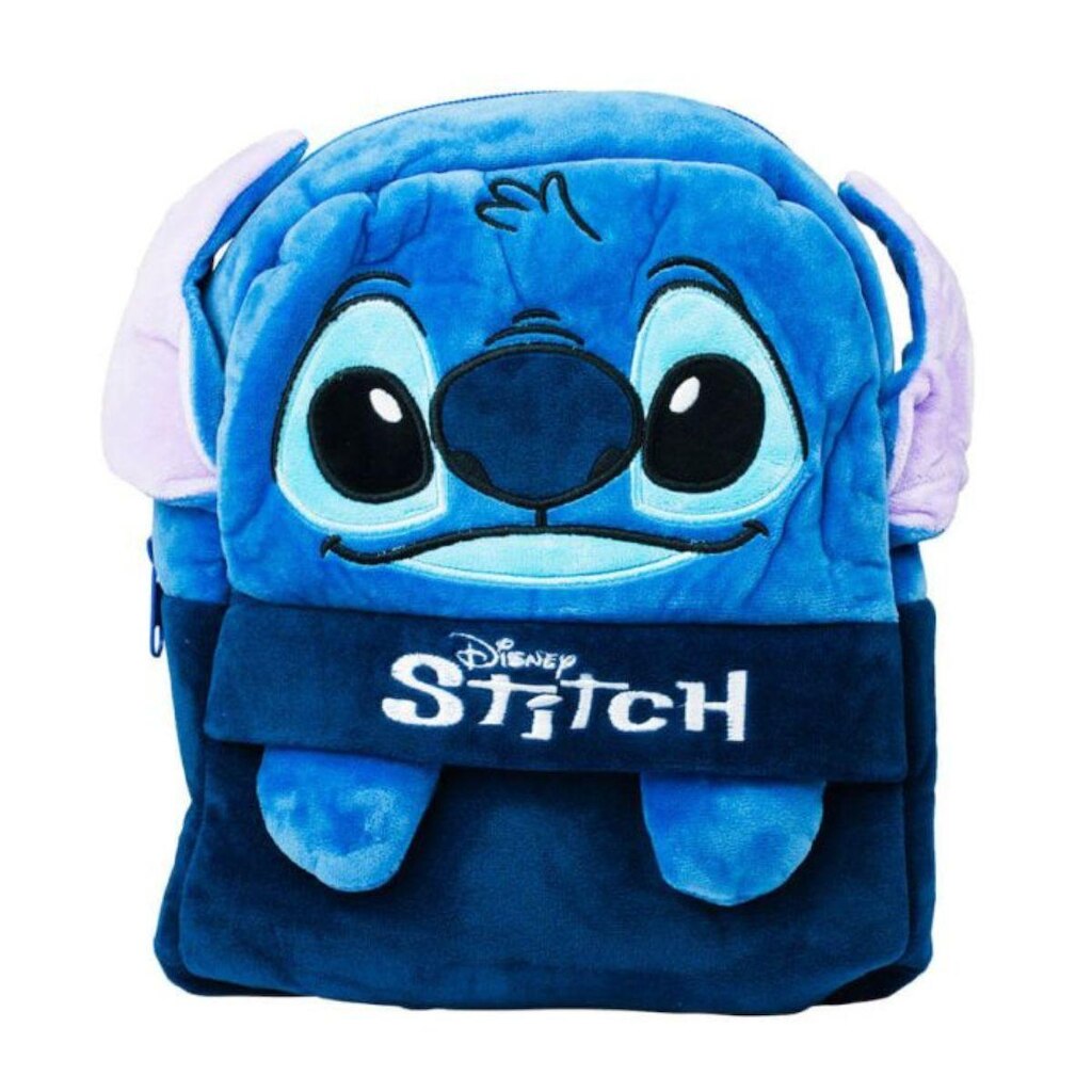 Mini Mochila Azul Stitch 26x22cm - Disney