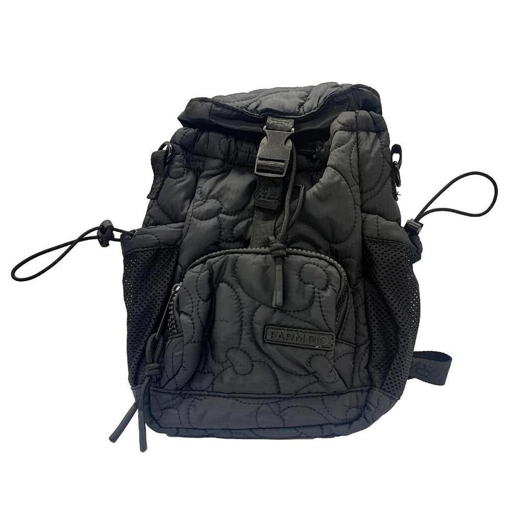 MINI MOCHILA FARM PIPOQUINHA LISOS PRETA REF:78322036