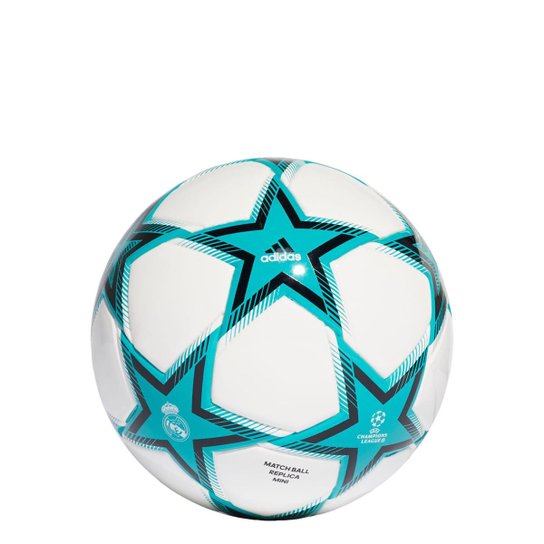 Minibola UCL Real Madrid Pyrostorm Adidas - Branco+Azul Menor preço em Minibola UCL Real Madrid Pyrostorm Adidas - Branco+Azul