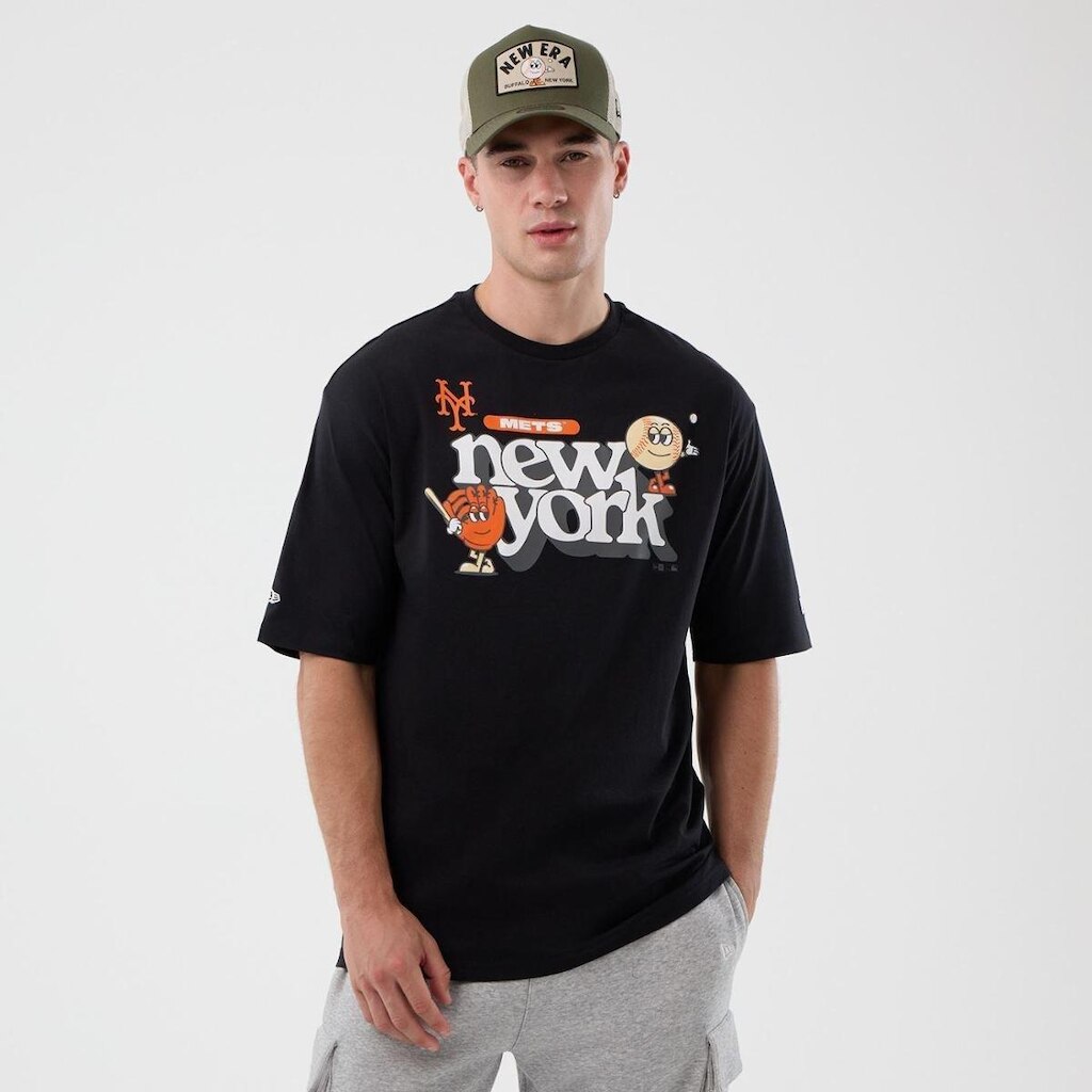 MLB NEW ERA ICON GRPHC REG TEE NEYMET BLK