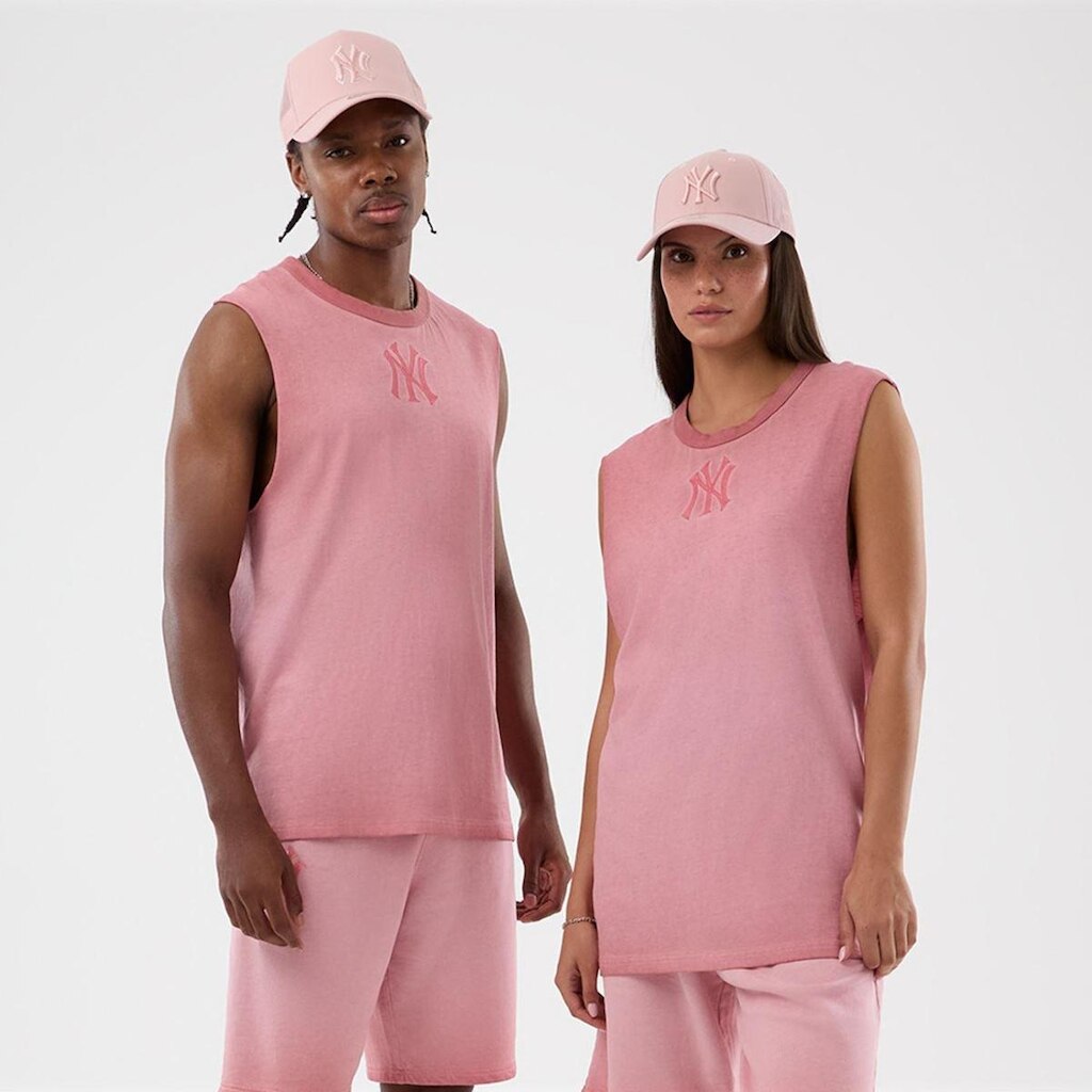 MLB NEW ERA WASHED LOGO SLVLSS TEE NEYYAN PKR