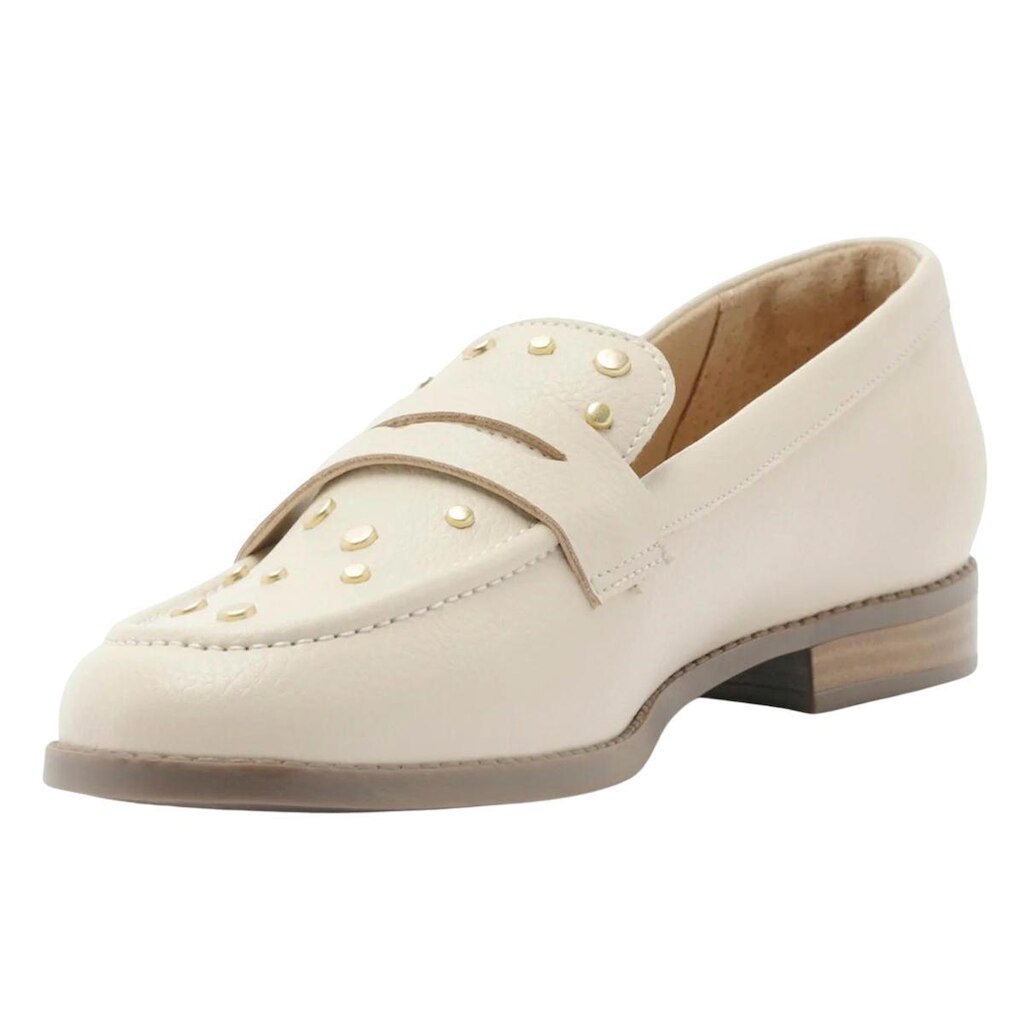 Mocassim AnaCapri Pala Tachas Bege