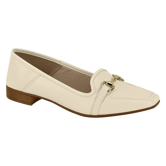 Mocassim Beira Rio Fivela Metal Feminino - Creme Menor preço em Mocassim Beira Rio Fivela Metal Feminino - Creme