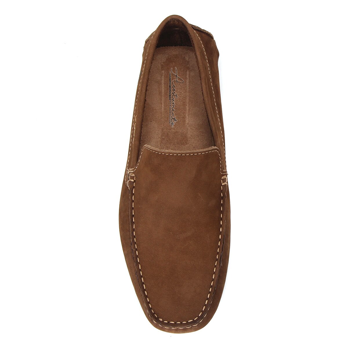 Mocassim Couro Acostamento Nobuck Masculino - Cáqui | Netshoes