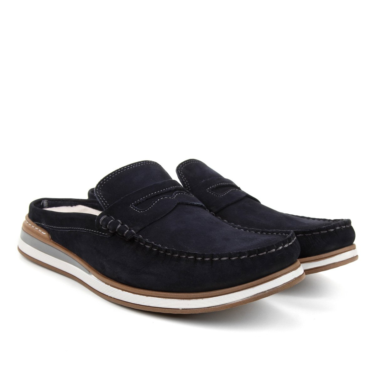 Mocassim Couro Democrata Flow Masculino - Bege | Netshoes