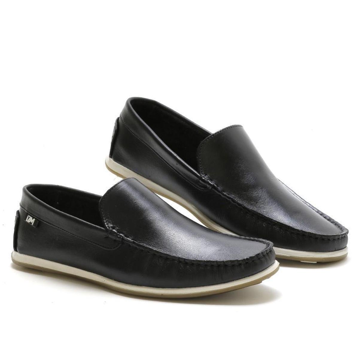 Mocassim Couro DM DAMANDO Masculino - Preto | Netshoes
