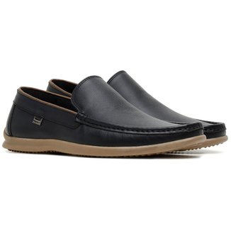 Mocassim Couro Freeway Coimbra Masculino - Preto - 43