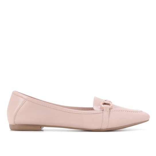 Mocassim Couro Santa Lolla Salto Baixo - Rosa Menor preço em Mocassim Couro Santa Lolla Salto Baixo - Rosa
