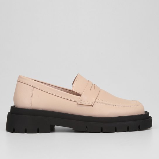 Mocassim Couro Santa Lolla Tratorado Feminino - Areia Menor preço em Mocassim Couro Santa Lolla Tratorado Feminino - Areia