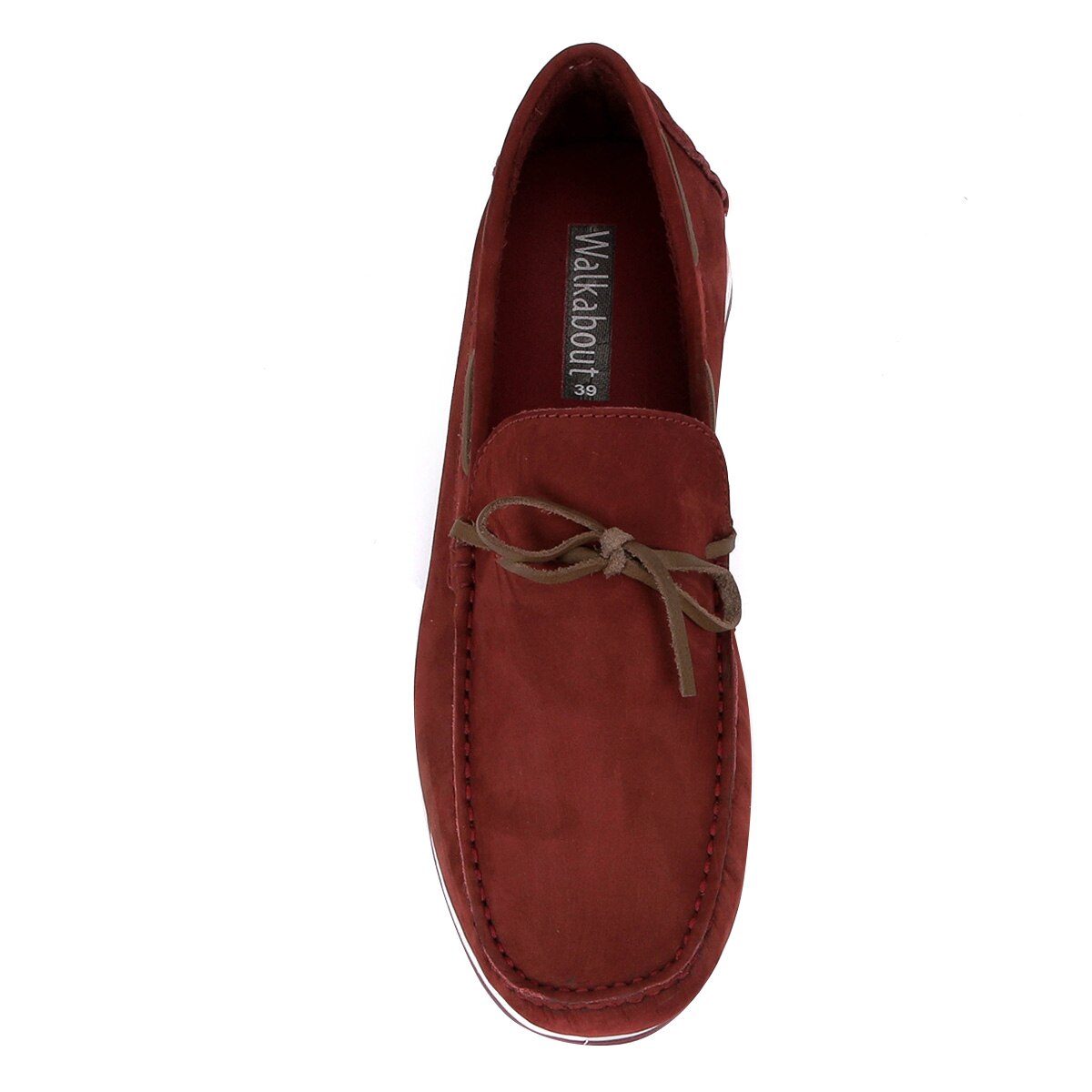 Mocassim Couro Wakalbout George Nobuck Masculino - Bordô | Netshoes