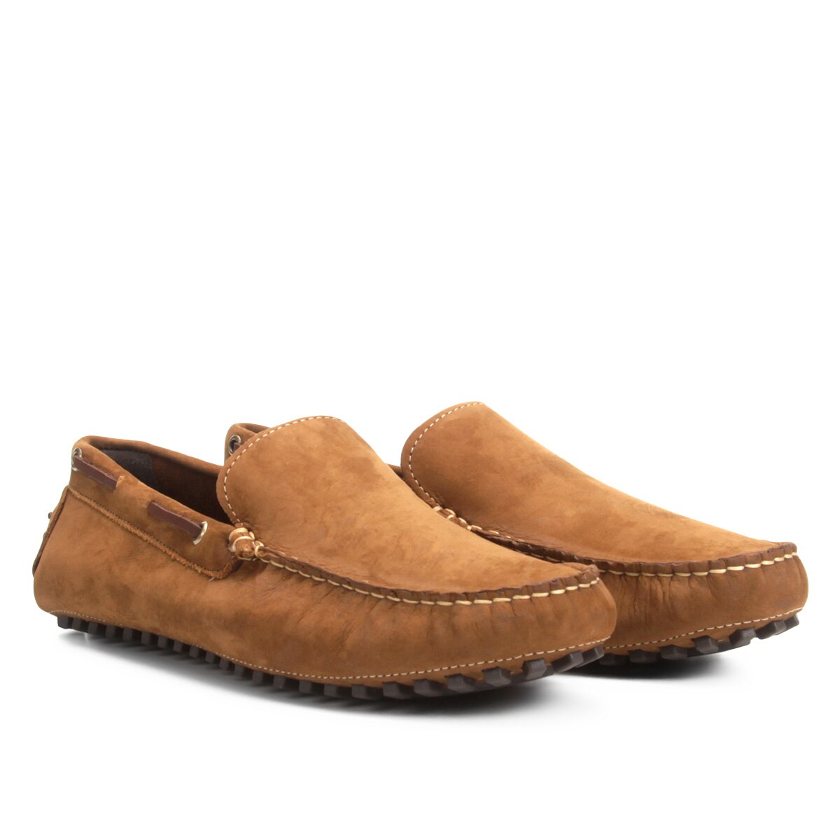 Mocassim Couro Wakalbout Jack Nobuck Masculino - Bege | Netshoes
