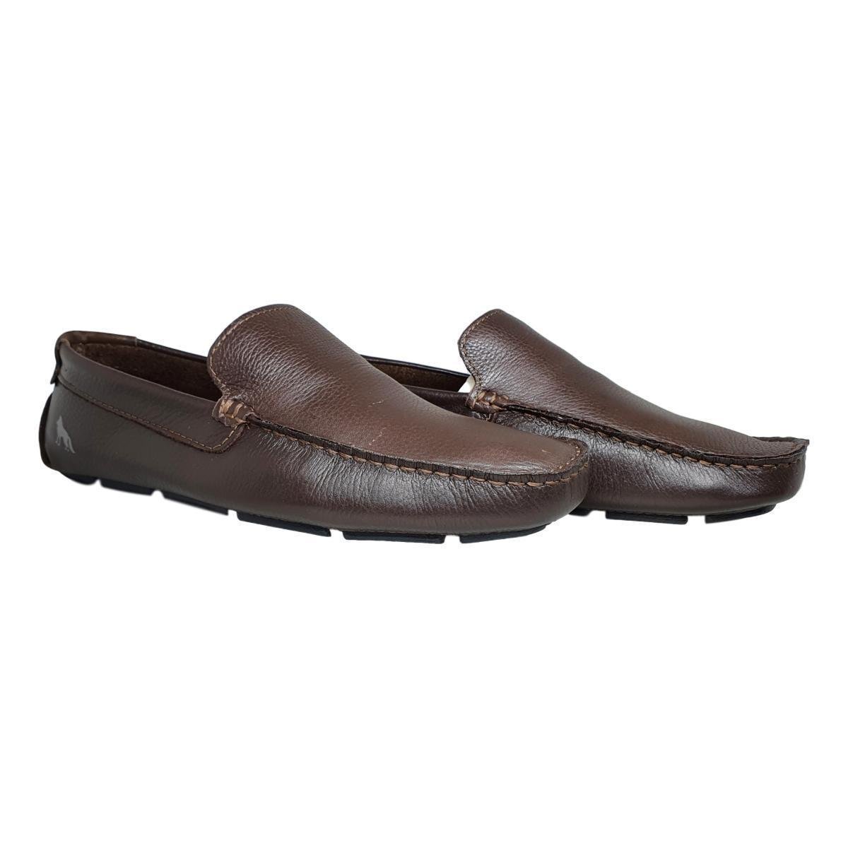 Mocassim De Couro Acostamento Masculino - Marrom | Netshoes
