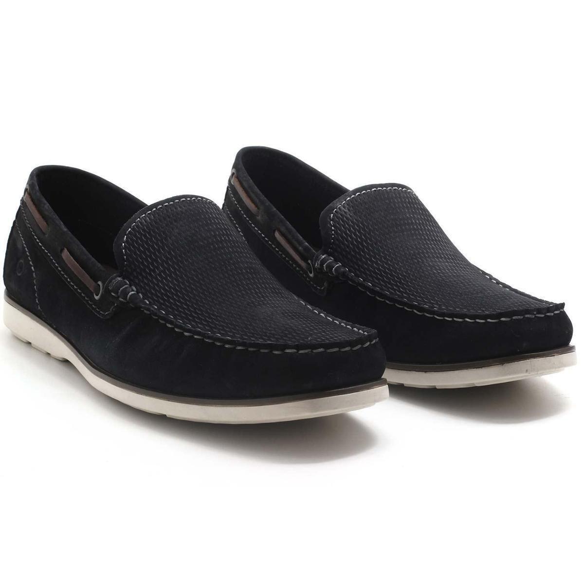 Mocassim Democrata Ocean Nobuck 135102 Masculino - Marinho+Bege | Netshoes