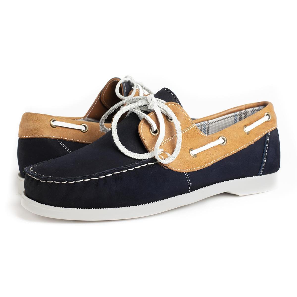 Mocassim 606 Azul Marinho - Dockside Masculino em Couro Schiareli /  Coturnos Brasil