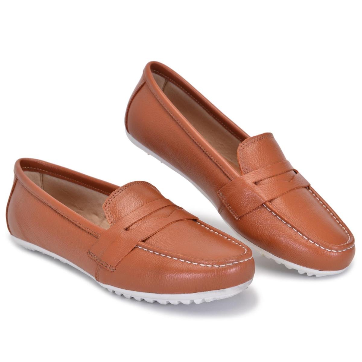 Mocassim feminino Casual Bella Dama em Couro Legítimo Confortável Menor preço em Mocassim feminino Casual Bella Dama em Couro Legítimo Confortável