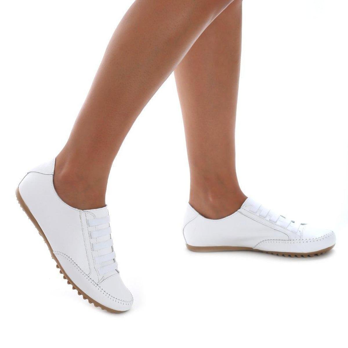 Mocassim Feminino Estilo Tenis Casual Couro Legítimo Conforto Menor preço em Mocassim Feminino Estilo Tenis Casual Couro Legítimo Conforto
