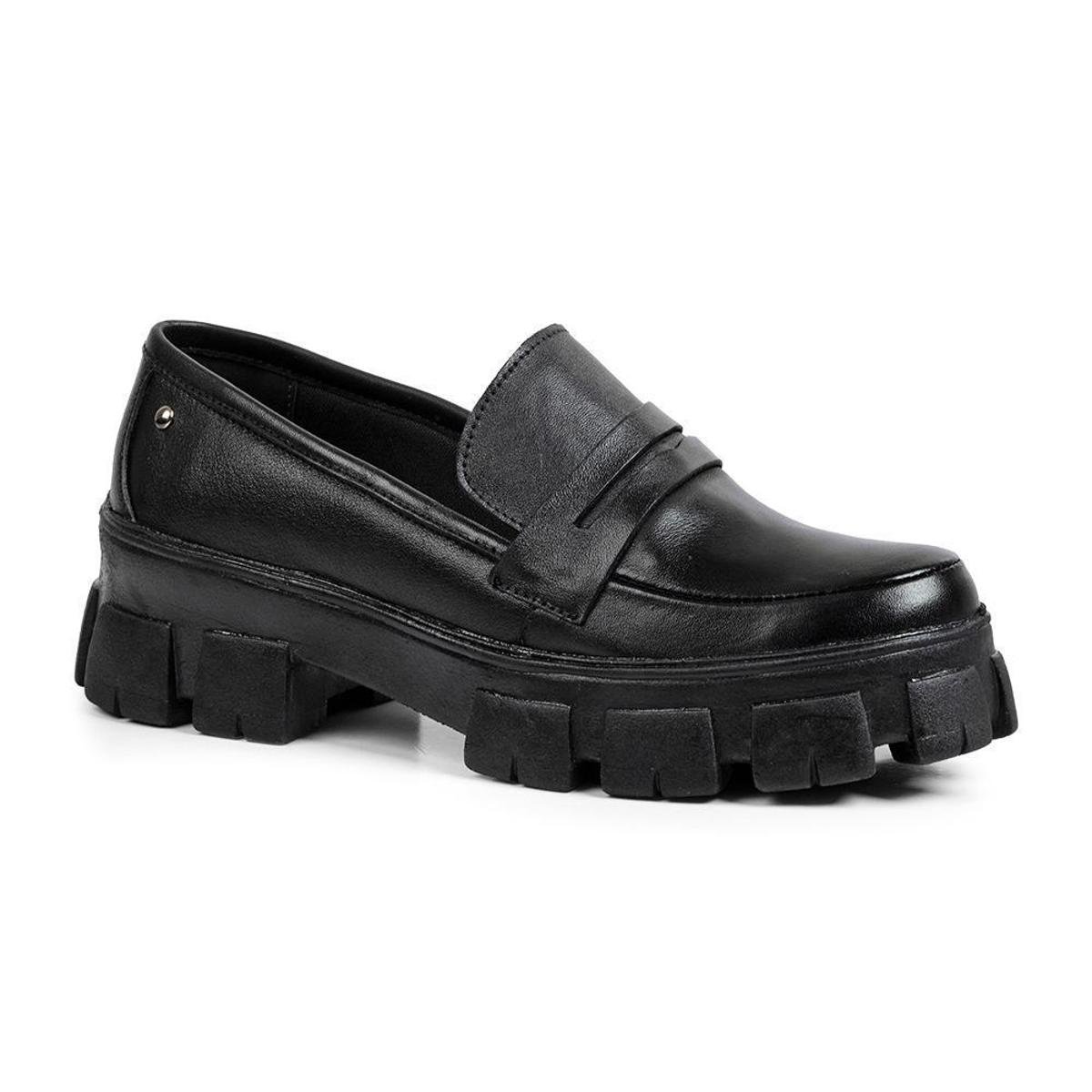 Mocassim Feminino Tratorado Sapato Couro Casual Menor preço em Mocassim Feminino Tratorado Sapato Couro Casual