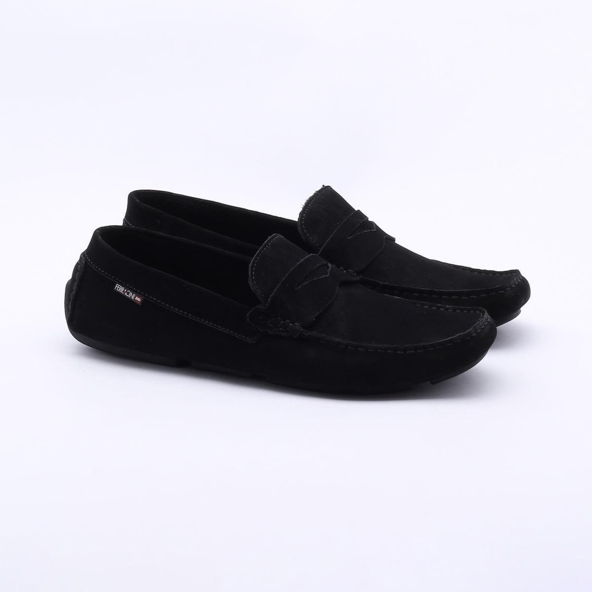 Mocassim Ferracini Mali Couro Masculino - Preto | Netshoes