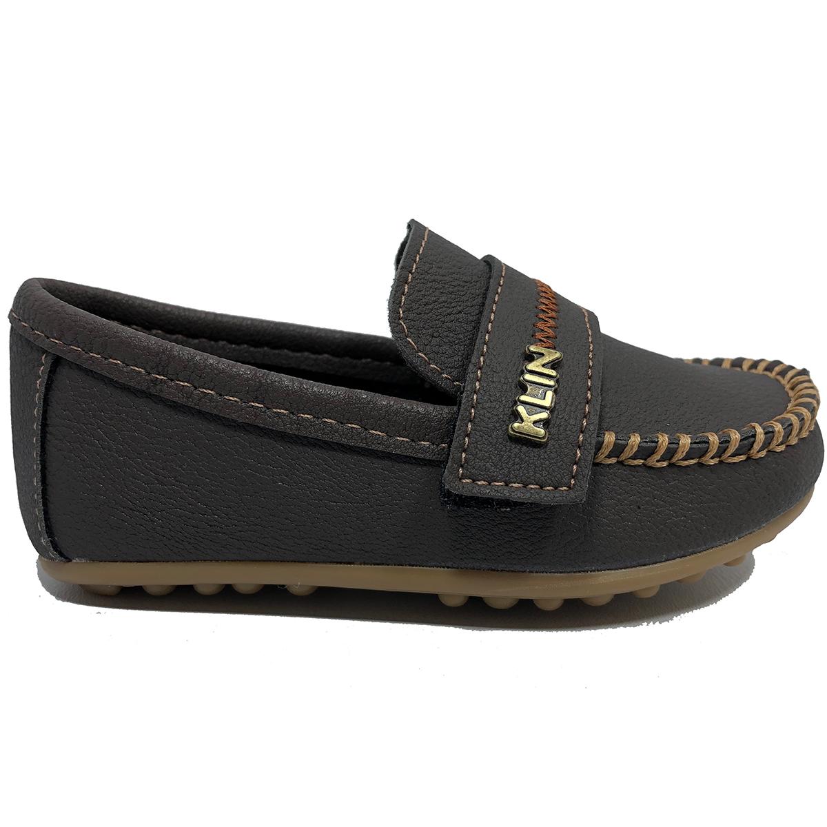 Mocassim Infantil Klin Curumim Masculino - Marrom Escuro | Netshoes
