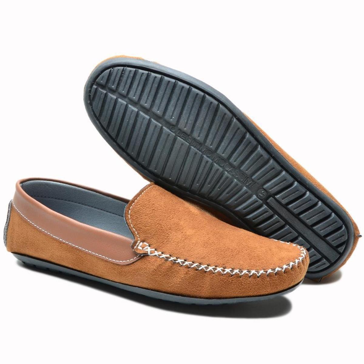 mocassim mostarda masculino
