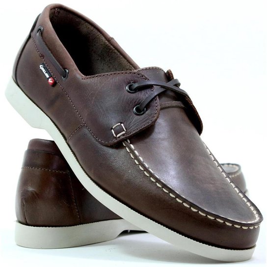 Mocassim Masculino Couro Conforto Estilo Macio Dia a Dia - Marrom Menor preço em Mocassim Masculino Couro Conforto Estilo Macio Dia a Dia - Marrom