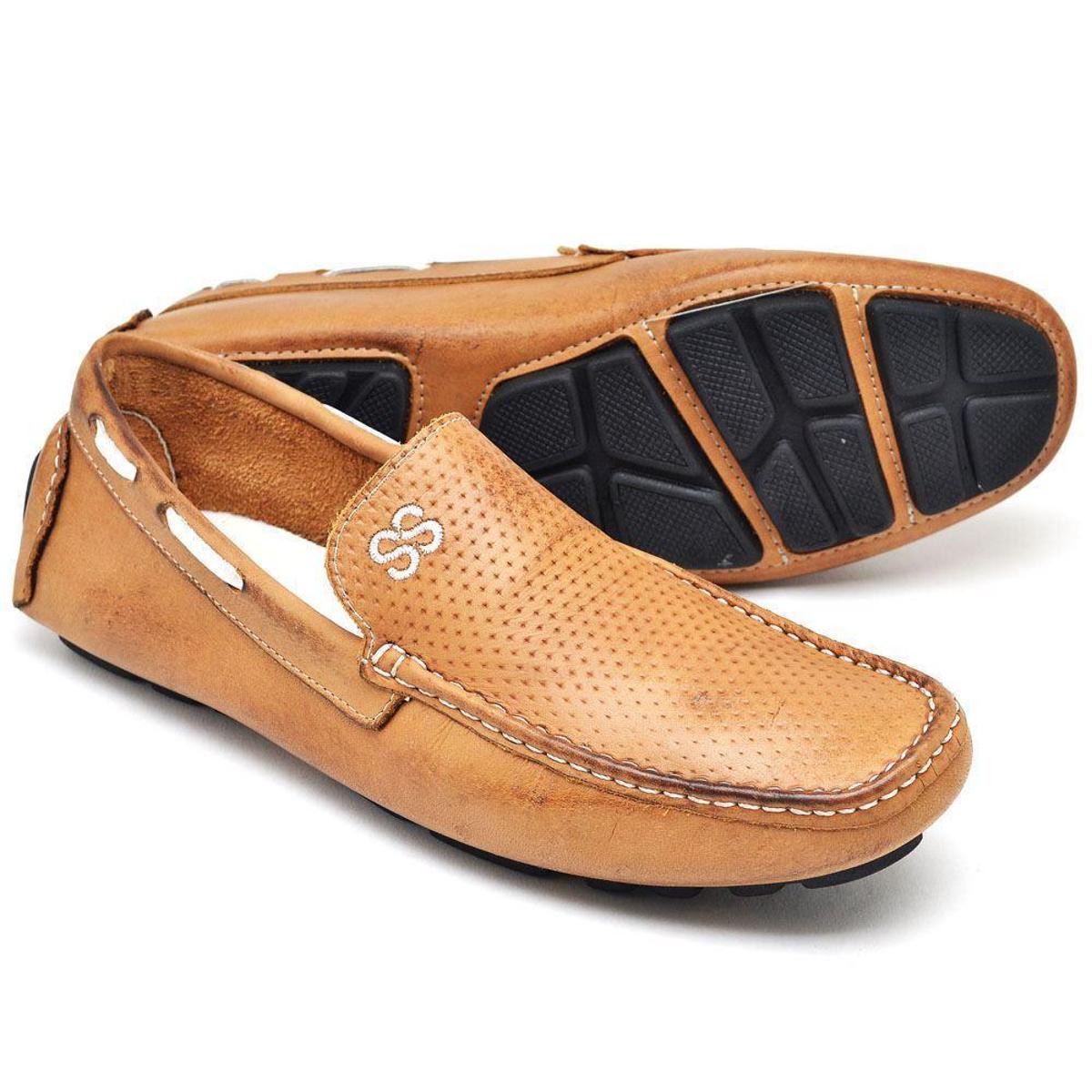 Sapato Mocassim Masculino em Couro (Cor: Preto) | CALÇADOS IMPÉRIO ™ |  FRETE GRÁTIS TODO BRASIL ™