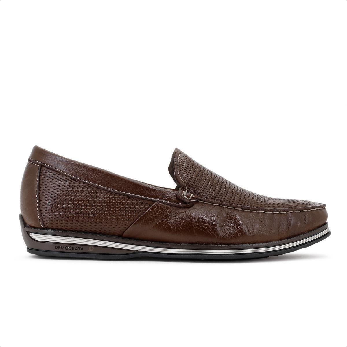 Mocassim Masculino Democrata Easy Ted Marrom Menor preço em Mocassim Masculino Democrata Easy Ted Marrom