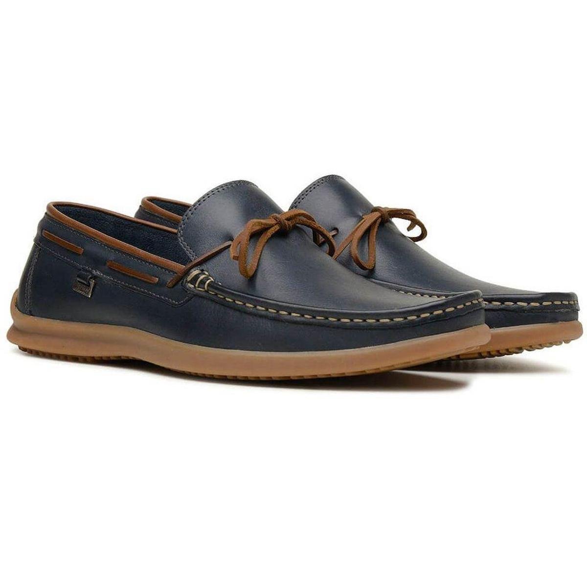 Mocassim Masculino Freeway Porto Couro Midnight Original - Azul | Netshoes