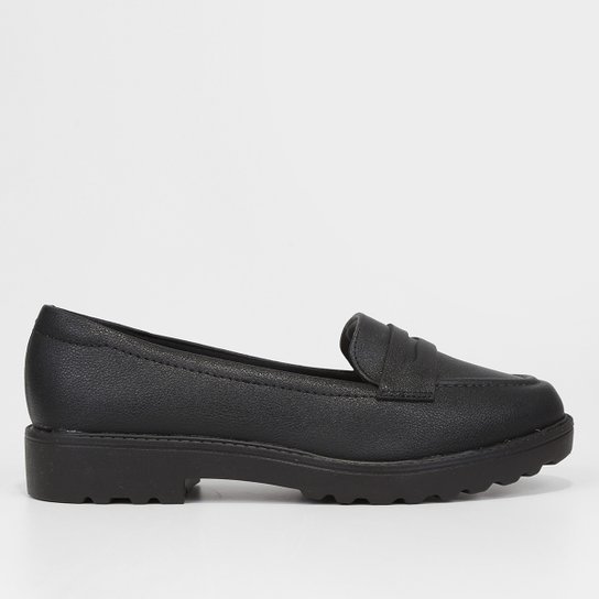 Mocassim Modare Gravata Tratorado Feminino - Preto Menor preço em Mocassim Modare Gravata Tratorado Feminino - Preto