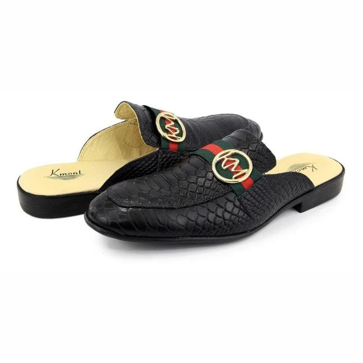 Mocassim Mule slipper Casual Masculino Kmont - Preto | Netshoes