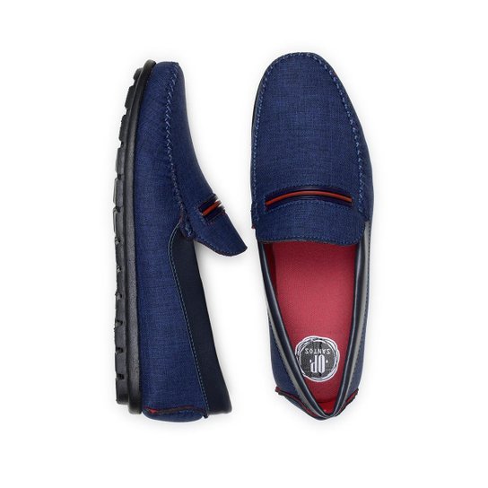 Mocassim Op Santos  Colado E Costurado Solado De Borracha Casual Exclusivo Masculino