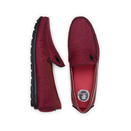 Mocassim Op Santos  Colado E Costurado Solado De Borracha Casual Exclusivo Masculino
