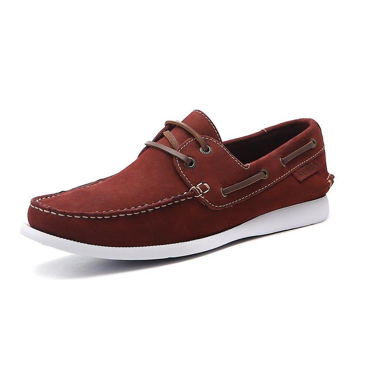Mocassim Samello Deckshoes Molegato Couro Masculino - Vinho | Netshoes