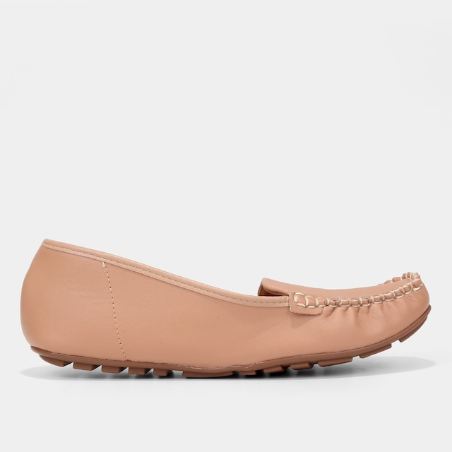 Mocassim Vizzano Básico Feminino - Bege Menor preço em Mocassim Vizzano Básico Feminino - Bege