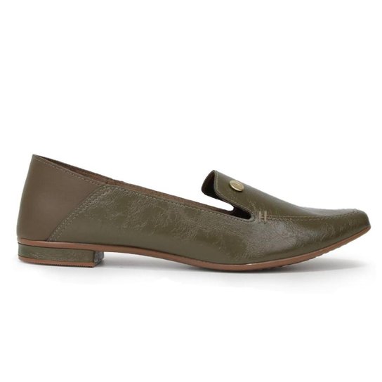 Mocassim Vizzano Feminino 1351.100 - Verde escuro Menor preço em Mocassim Vizzano Feminino 1351.100 - Verde escuro