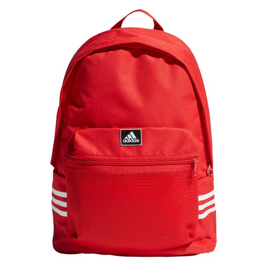 Mochila Adidas Clas 3 Listras - Vermelho+Preto Menor preço em Mochila Adidas Clas 3 Listras - Vermelho+Preto