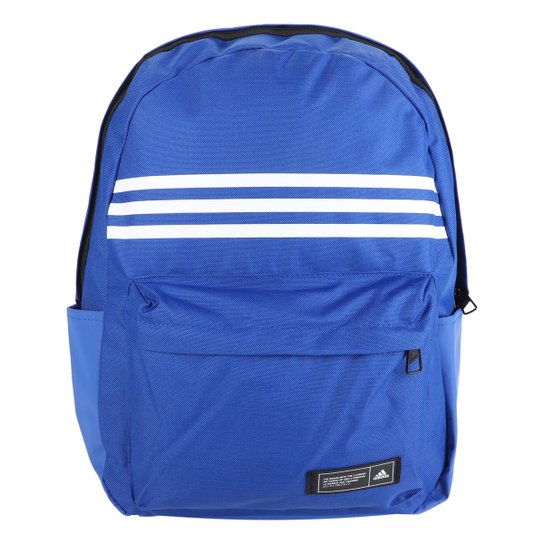 Mochila Adidas Classic 3-Stripes Horizontal - Azul+Branco Menor preço em Mochila Adidas Classic 3-Stripes Horizontal - Azul+Branco