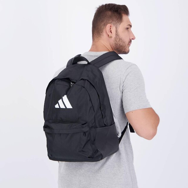 Mochila Adidas Clássica Bars Preta