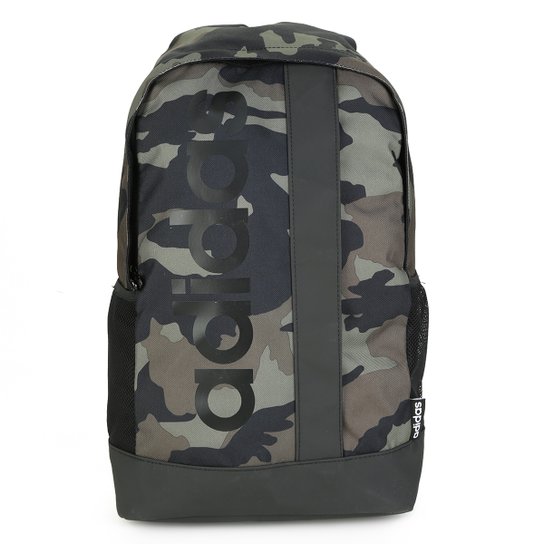 Mochila Adidas Linear Camuflada Preto Netshoes