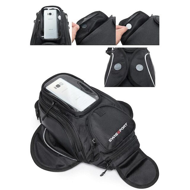Mochila Alforge Reforçada Imãs Tanque de Moto 5 Litros