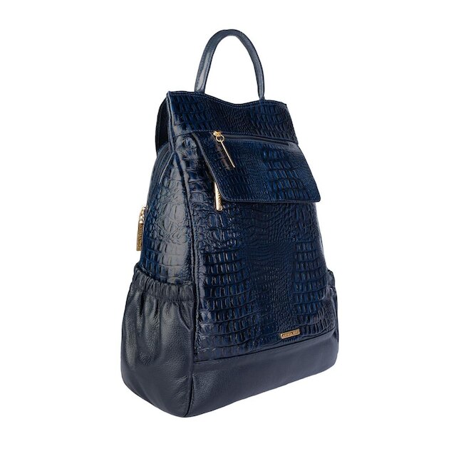 Mochila antifurto de couro croco Suelen