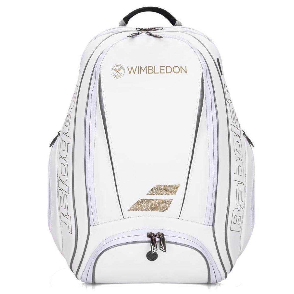 Mochila Babolat Pure Wimbledon Branca Cinza e Dourado - Branco | Netshoes