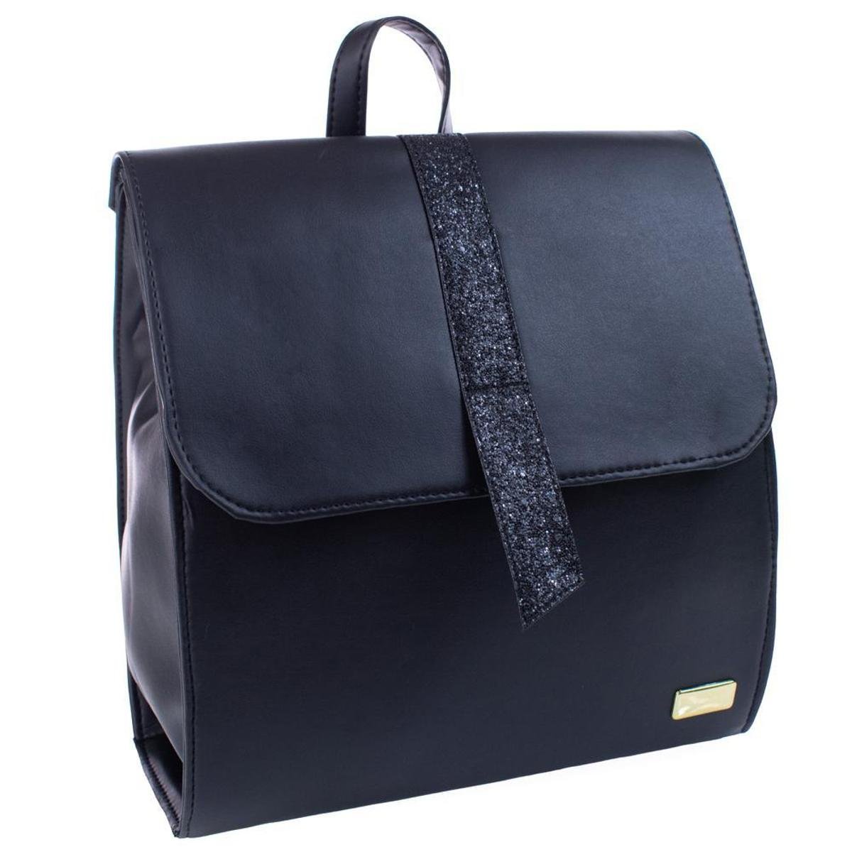 BOLSA DE COSTA MOCHILA FEMININA CA 370 CORINO 37001 PRETA PALLAS | ACOPLAN  PAPELARIA