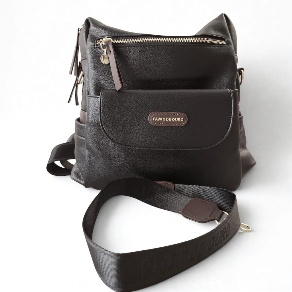 Mochila Bolsa Pavão De Ouro preto impermeável