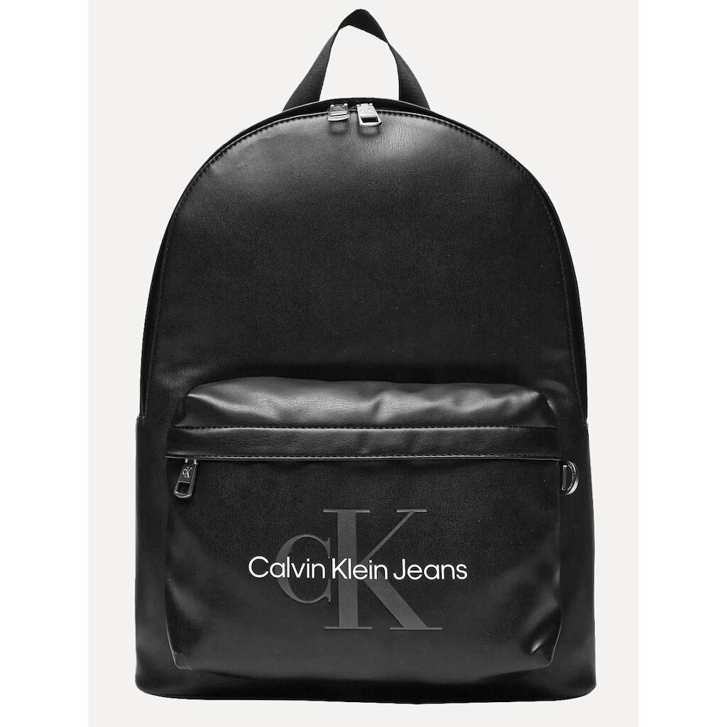 Mochila Calvin Klein Masculina Front Re Issue Logo Preta