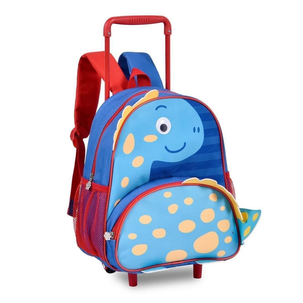 Mochila Carrinho Dinossauros Bolsa Escolar Infantil Masculina