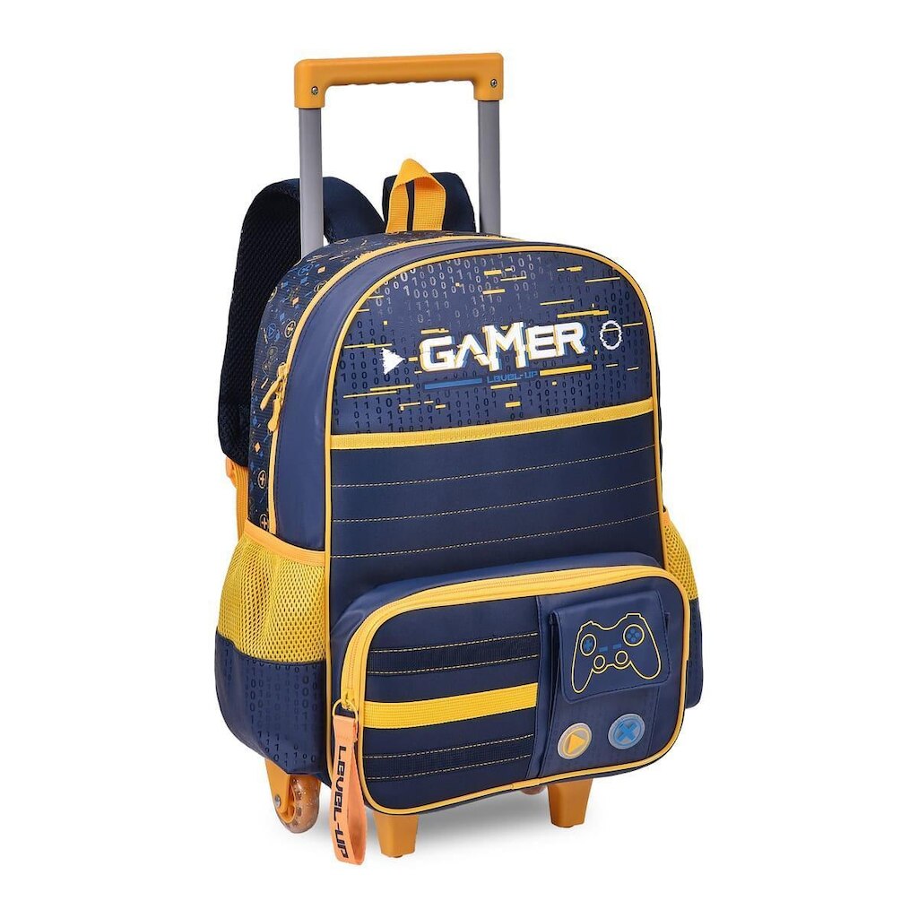 Mochila Carrinho Video Game Infantil Bolsa Escolar Meninos Gamer