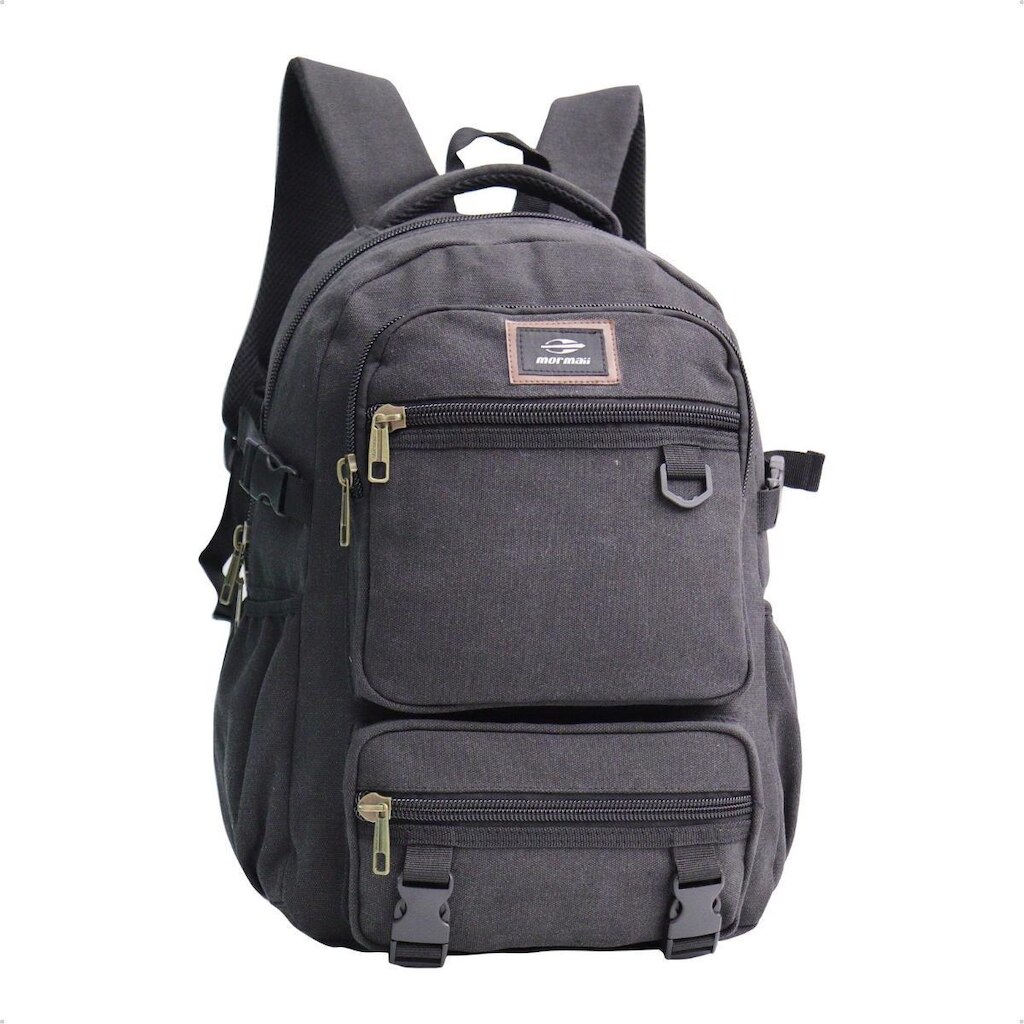 Mochila Casual Mormaii Canvas 25L Compartimento Notebook Cinza
